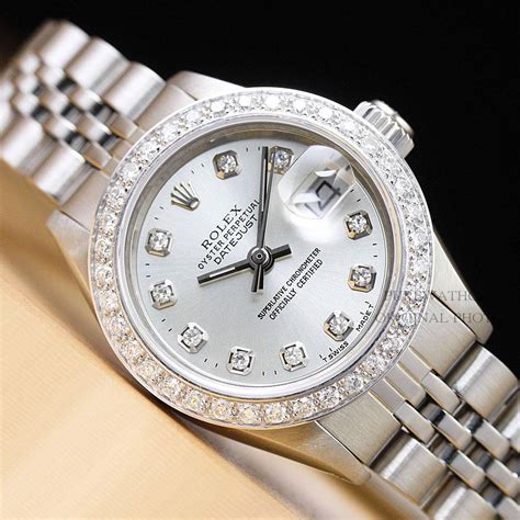 rolex diamond watch for women|rolex women's oyster perpetual.